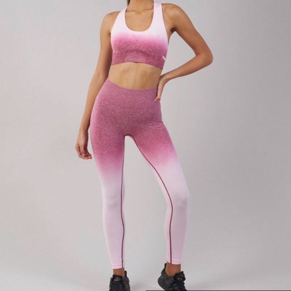 Gymshark Ombre Leggings Pink to White